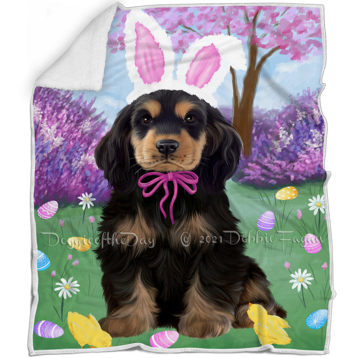 Easter Holiday Cocker Spaniel Dog Blanket BLNKT131745