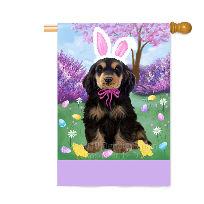 Personalized Easter Holiday Cocker Spaniel Dog Custom House Flag FLG-DOTD-A58896