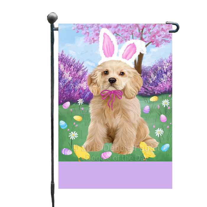 Personalized Easter Holiday Cocker Spaniel Dog Custom Garden Flags GFLG-DOTD-A58841