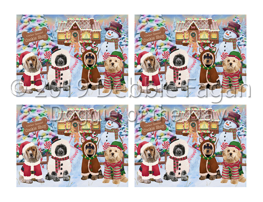 Holiday Gingerbread Cookie Cocker Spaniel Dogs Placemat