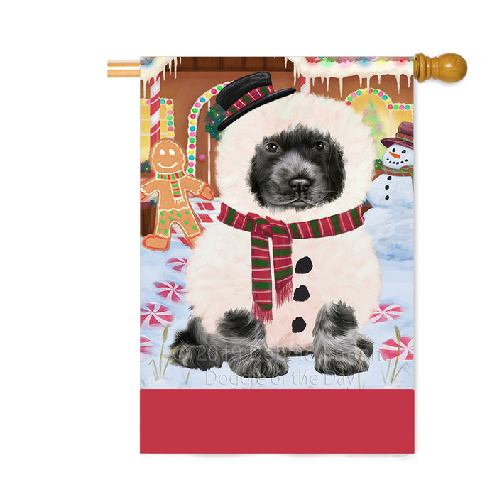 Personalized Gingerbread Candyfest Cocker Spaniel Dog Custom House Flag FLG63804