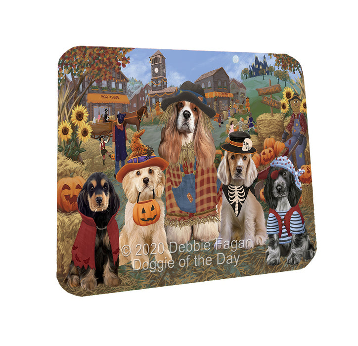 Halloween 'Round Town Cocker Spaniel Dogs Coasters Set of 4 CSTA57930