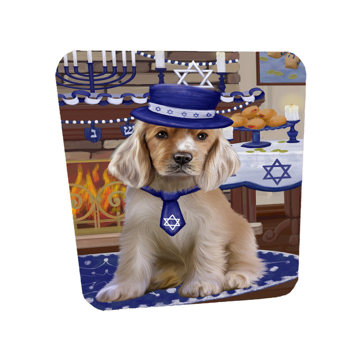 Happy Hanukkah Family Cockapoo Dogs Coasters Set of 4 CSTA57624