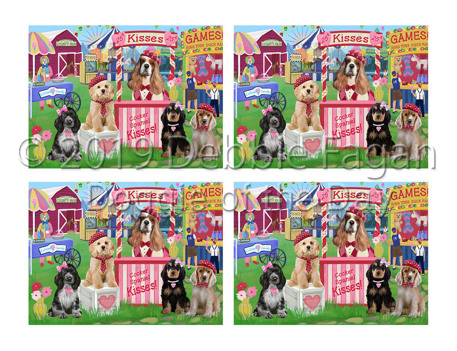 Carnival Kissing Booth Cocker Spaniel Dogs Placemat