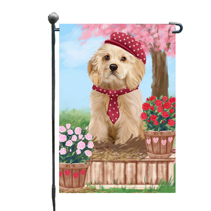 Personalized Rosie 25 Cent Kisses Cocker Spaniel Dog Custom Garden Flag GFLG64700
