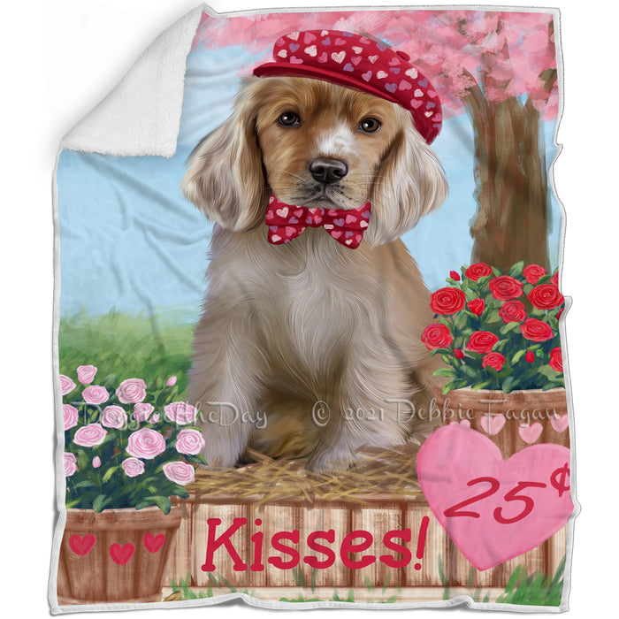 Rosie 25 Cent Kisses Cocker Spaniel Dog Blanket BLNKT122079
