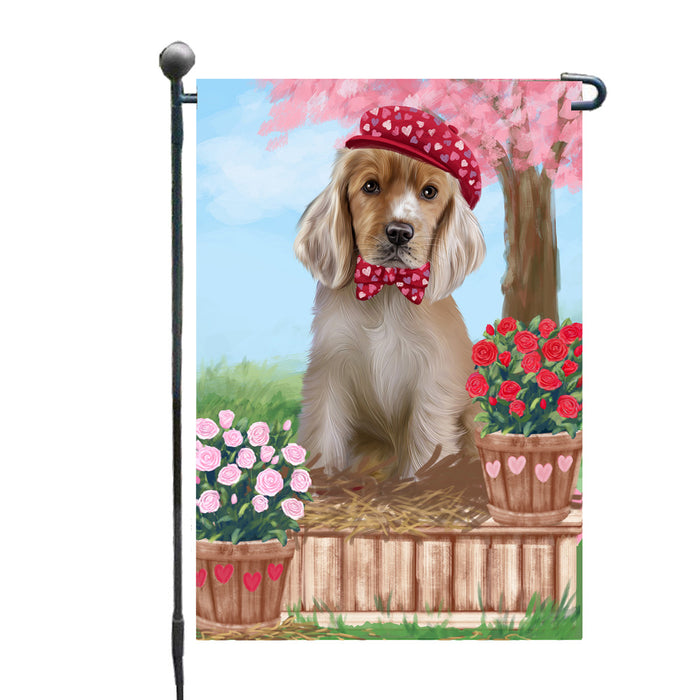 Personalized Rosie 25 Cent Kisses Cocker Spaniel Dog Custom Garden Flag GFLG64701