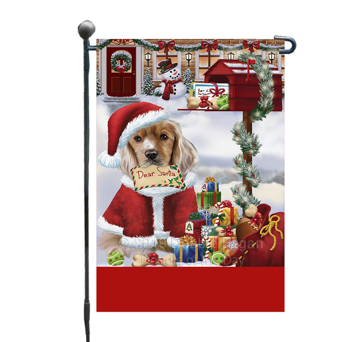 Personalized Happy Holidays Mailbox Cocker Spaniel Dog Christmas Custom Garden Flags GFLG-DOTD-A59924