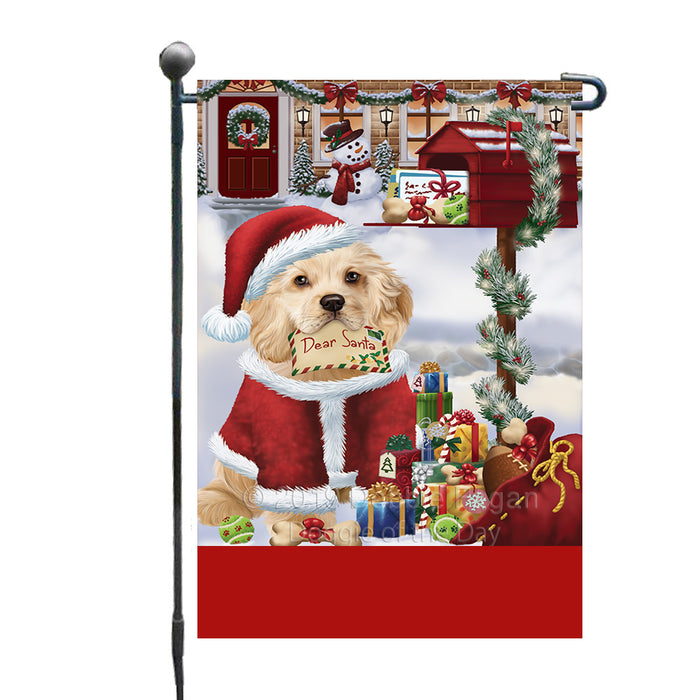 Personalized Happy Holidays Mailbox Cocker Spaniel Dog Christmas Custom Garden Flags GFLG-DOTD-A59925