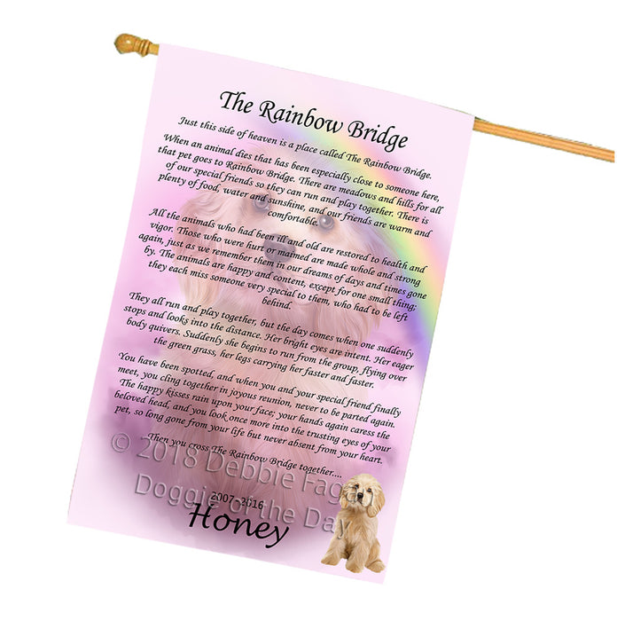 Rainbow Bridge Cocker Spaniel Dog House Flag FLG56297