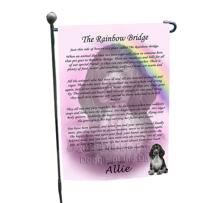 Rainbow Bridge Cocker Spaniel Dog Garden Flag GFLG56163
