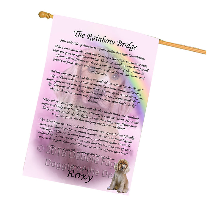 Rainbow Bridge Cocker Spaniel Dog House Flag FLG56300