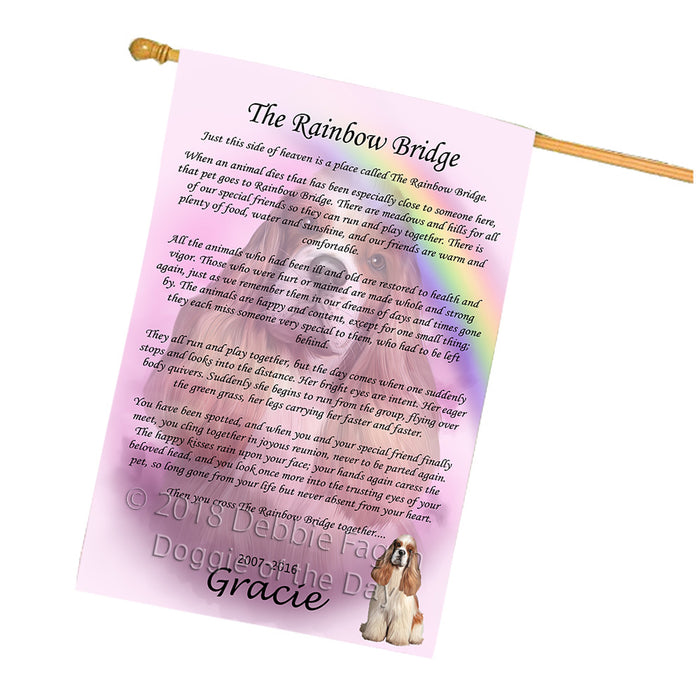 Rainbow Bridge Cocker Spaniel Dog House Flag FLG56301