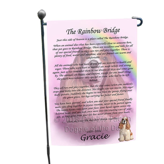 Rainbow Bridge Cocker Spaniel Dog Garden Flag GFLG56165