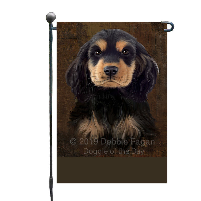 Personalized Rustic Cocker Spaniel Dog Custom Garden Flag GFLG63500