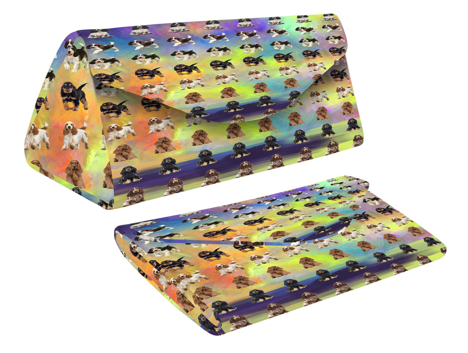 Paradise Wave Cocker Spaniel Dogs Foldable Glasses Case