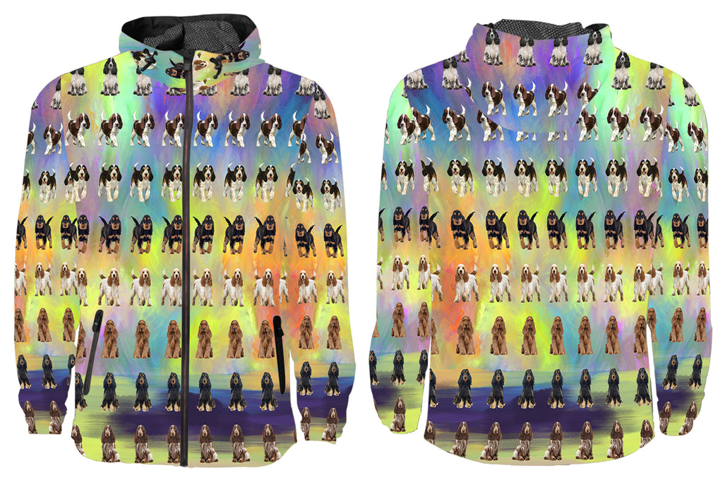 Paradise Wave Cocker Spaniel Dogs All Over Print Windbreaker for Men