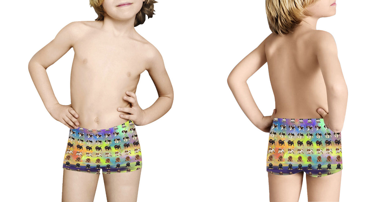 Paradise Wave Cocker Spaniel Dogs All Over Print Kid's Boxer Briefs