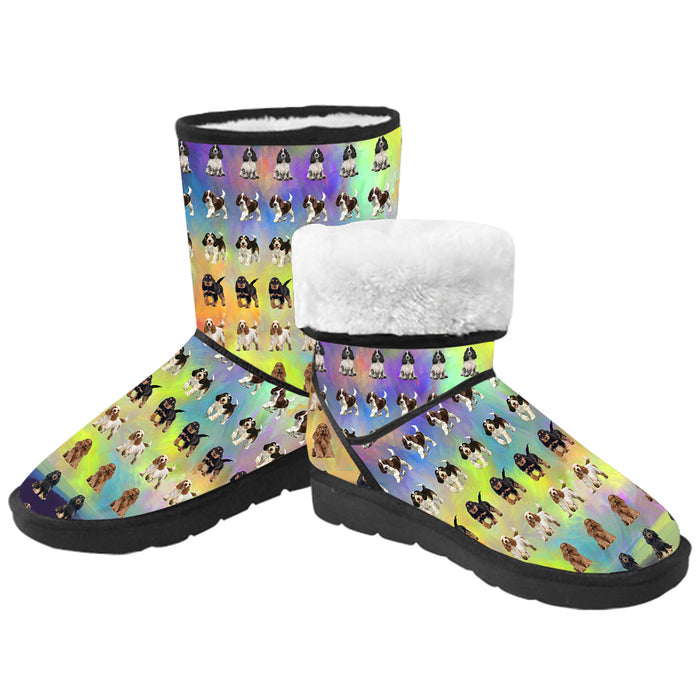 Paradise Wave Cocker Spaniel Dogs  Kid's Snow Boots