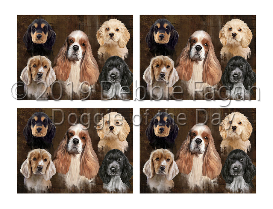 Rustic Cocker Spaniel Dogs Placemat