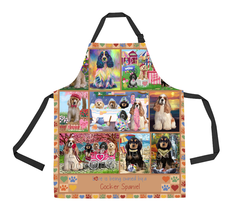 Love is Being Owned Cocker Spaniel Dog Beige Apron