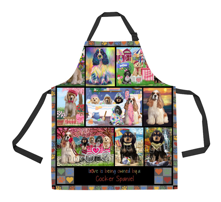 Love is Being Owned Cocker Spaniel Dog Grey Apron