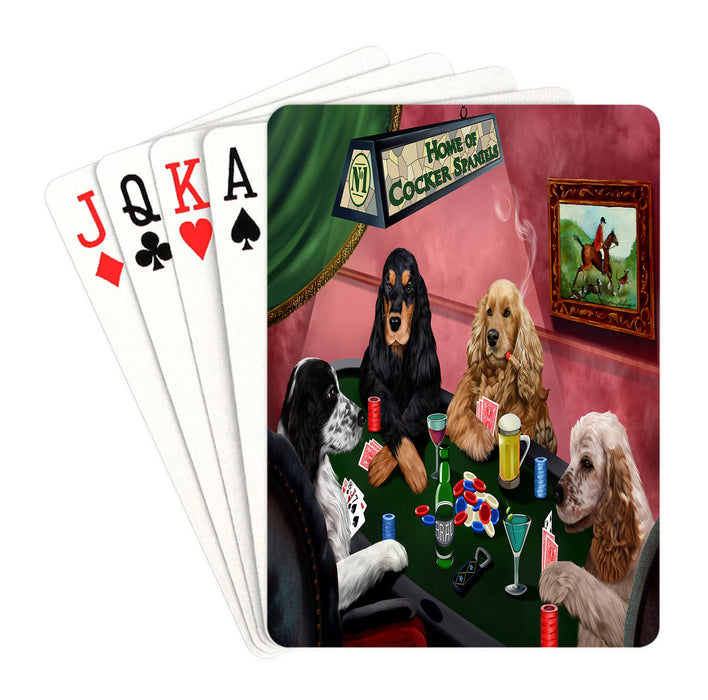 Home of Cocker Spaniel Dogs Playing Poker Playing Card Decks