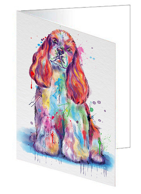 Watercolor Cocker Spaniel Dog Handmade Artwork Assorted Pets Greeting Cards and Note Cards with Envelopes for All Occasions and Holiday Seasons GCD77042