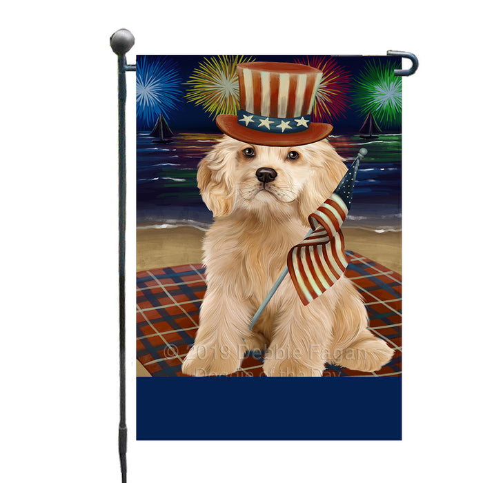Personalized 4th of July Firework Cocker Spaniel Dog Custom Garden Flags GFLG-DOTD-A57888