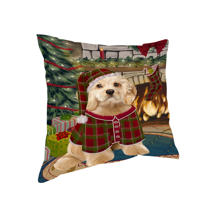 The Stocking was Hung Cocker Spaniel Dog Pillow PIL70064