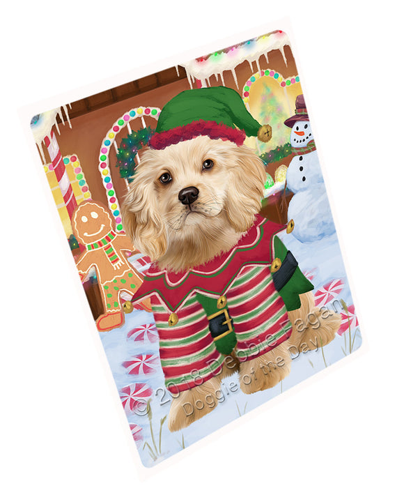 Christmas Gingerbread House Candyfest Cocker Spaniel Dog Large Refrigerator / Dishwasher Magnet RMAG100152