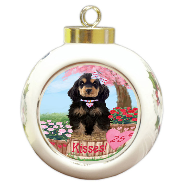 Rosie 25 Cent Kisses Cocker Spaniel Dog Round Ball Christmas Ornament RBPOR56205