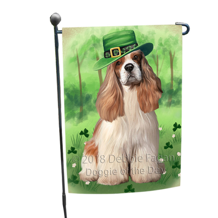 St. Patricks Day Irish Portrait Cocker Spaniel Dog Garden Flag GFLG64965