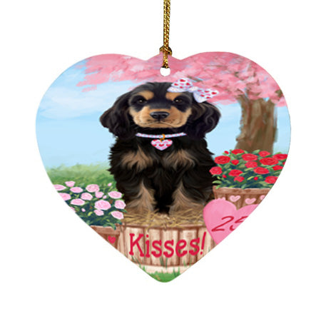 Rosie 25 Cent Kisses Cocker Spaniel Dog Heart Christmas Ornament HPOR56205