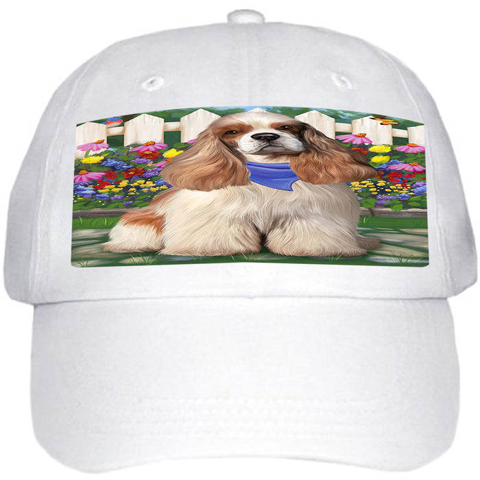 Spring Floral Cocker Spaniel Dog Ball Hat Cap HAT60483