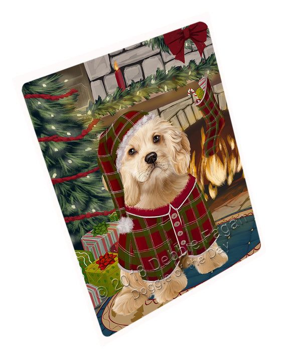 The Stocking was Hung Cocker Spaniel Dog Large Refrigerator / Dishwasher Magnet RMAG93972