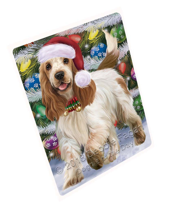 Trotting in the Snow Cocker Spaniel Dog Magnet MAG71433 (Small 5.5" x 4.25")