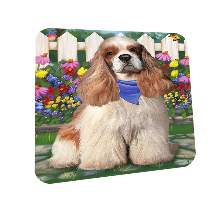 Spring Floral Cocker Spaniel Dog Coasters Set of 4 CST52209