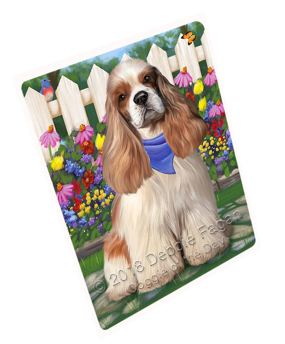 Spring Floral Cocker Spaniel Dog Large Refrigerator / Dishwasher Magnet RMAG73686
