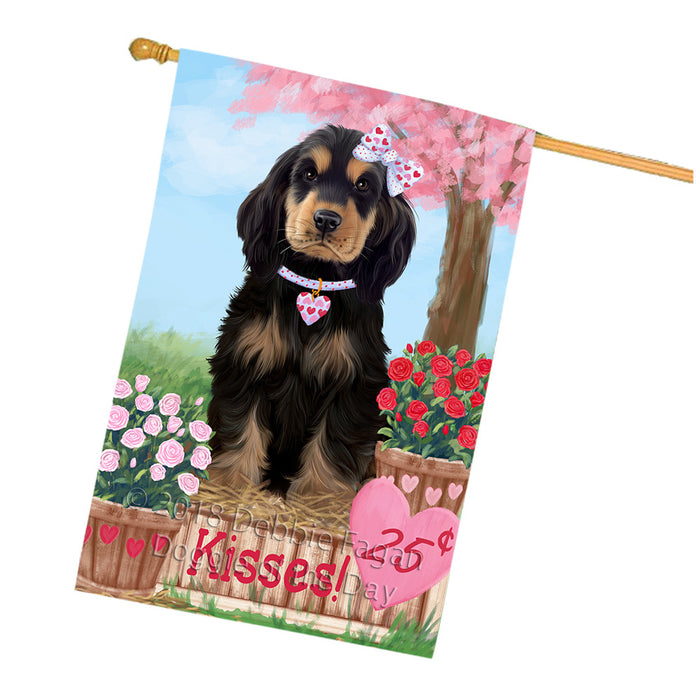 Rosie 25 Cent Kisses Cocker Spaniel Dog House Flag FLG56533