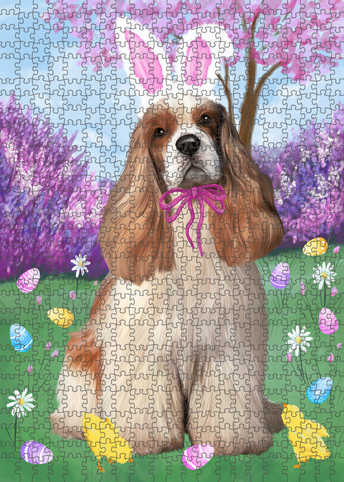 Easter Holiday Cocker Spaniel Dog Puzzle with Photo Tin PUZL95888