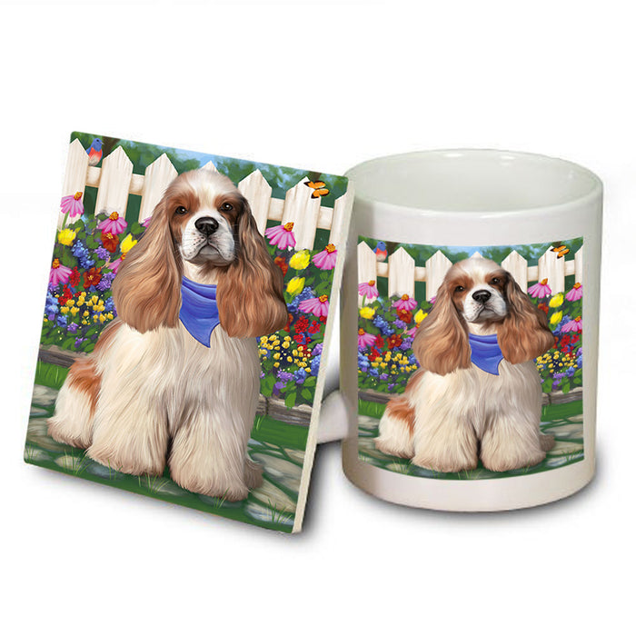Spring Floral Cocker Spaniel Dog Mug and Coaster Set MUC52190