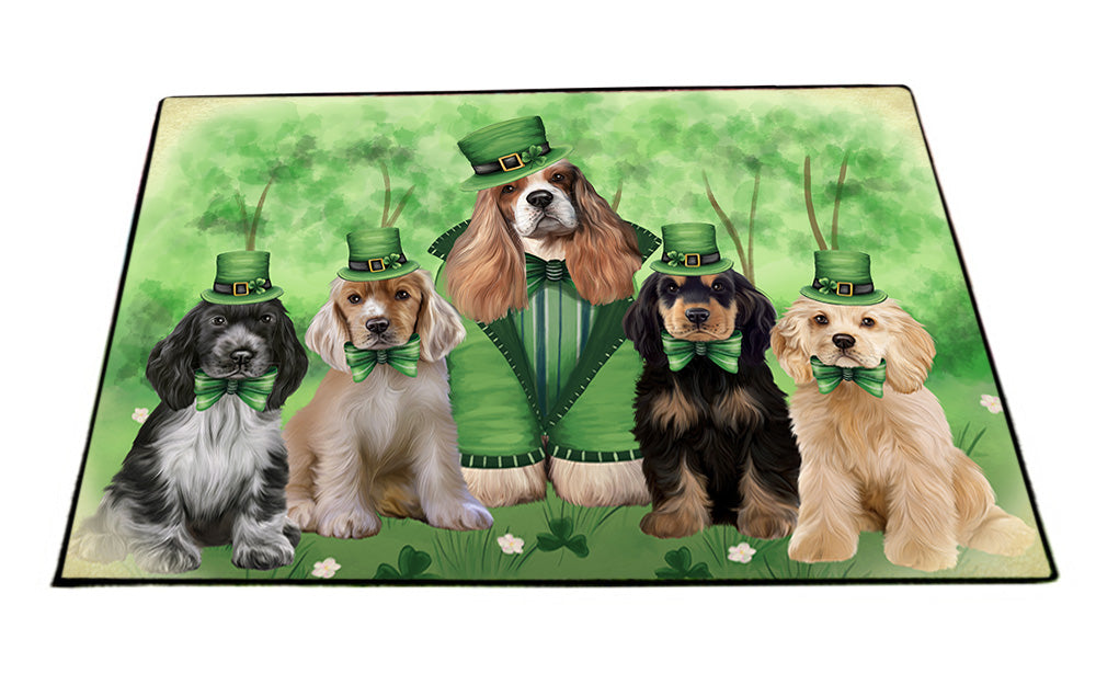 St. Patricks Day Irish Portrait Cocker Spaniel Dogs Floormat FLMS54206
