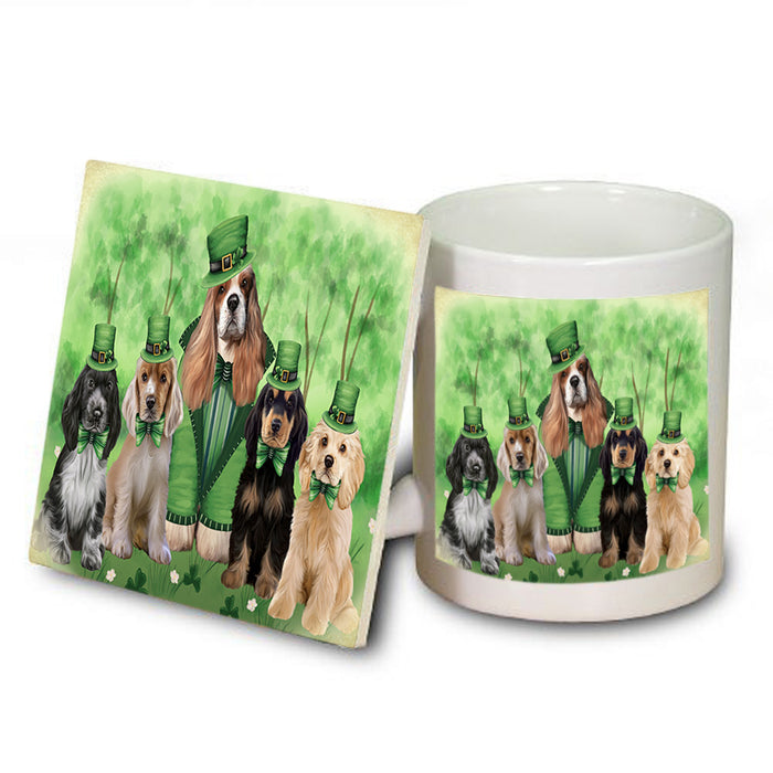 St. Patricks Day Irish Portrait Cocker Spaniel Dogs Mug and Coaster Set MUC56990