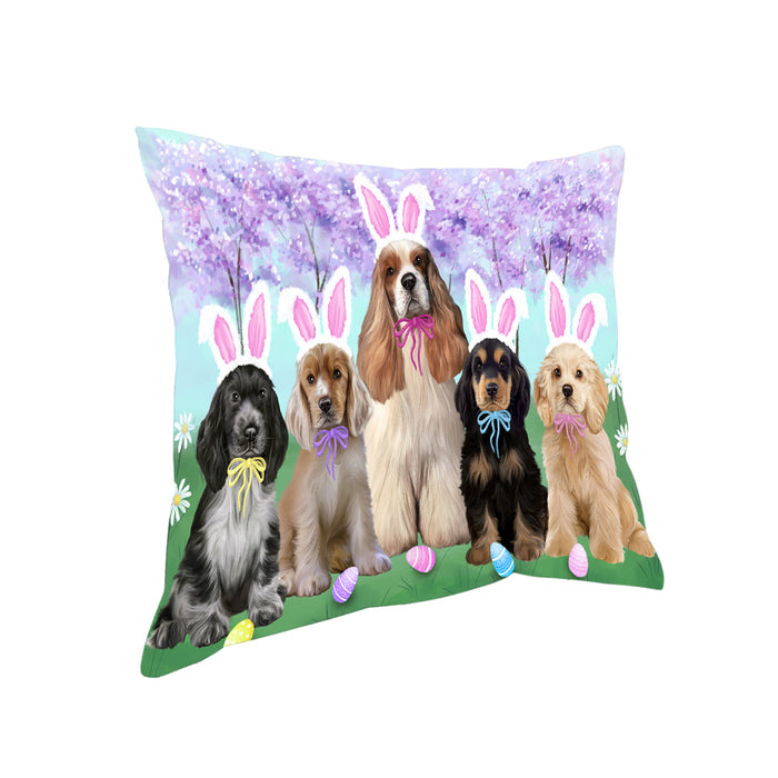 Easter Holiday Cocker Spaniels Dog Pillow PIL81984