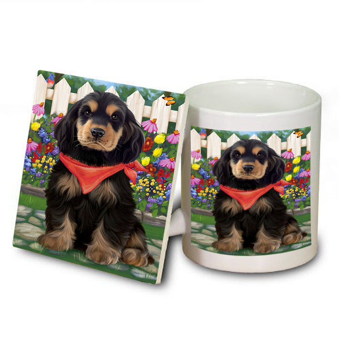 Spring Floral Cocker Spaniel Dog Mug and Coaster Set MUC52191