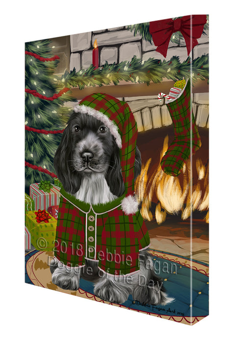 The Stocking was Hung Cocker Spaniel Dog Canvas Print Wall Art Décor CVS117494