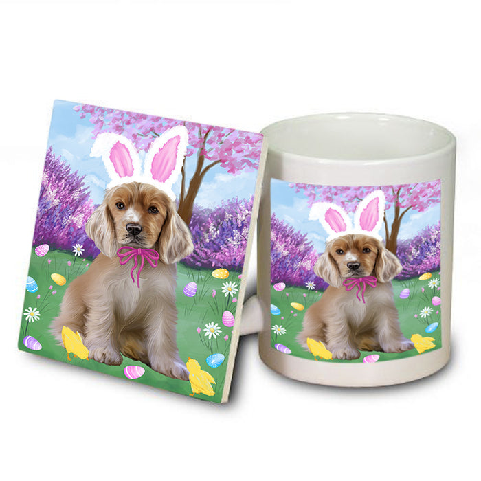 Easter Holiday Cocker Spaniels Dog Mug and Coaster Set MUC56886