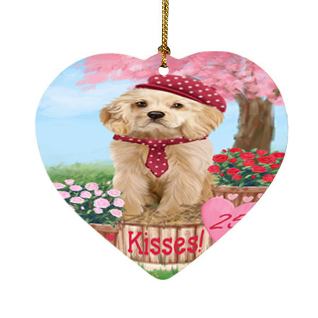 Rosie 25 Cent Kisses Cocker Spaniel Dog Heart Christmas Ornament HPOR56206