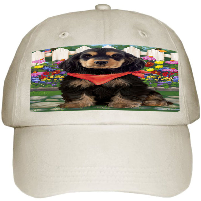 Spring Floral Cocker Spaniel Dog Ball Hat Cap HAT60486
